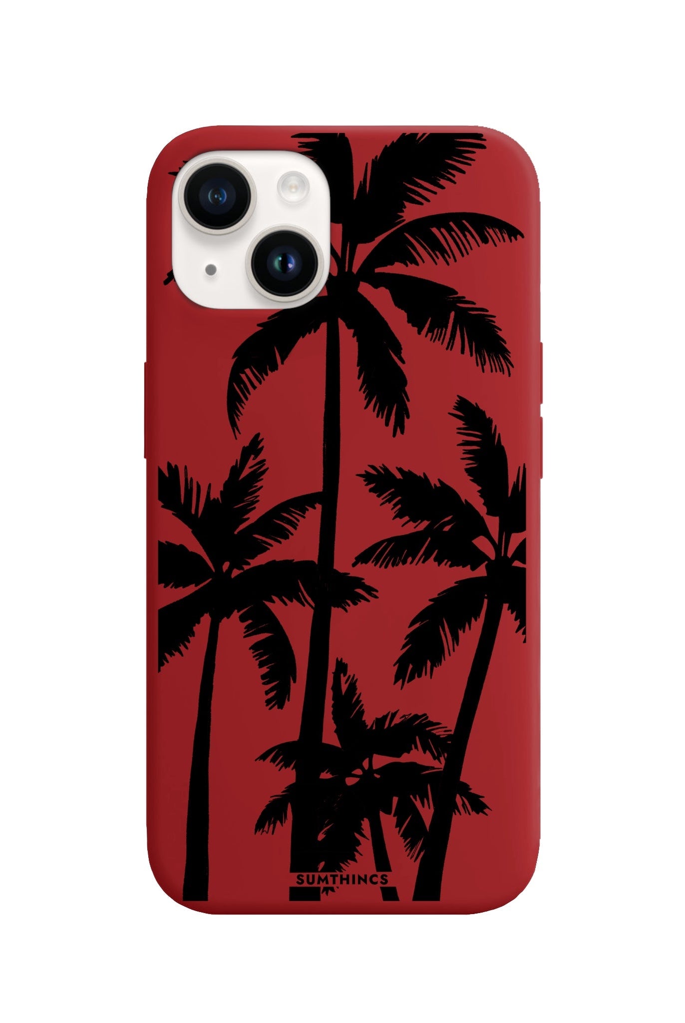 iPhone 14 Plus Palm Trees Premium Telefon Kılıfı Kırmızı - SUMTHINCS