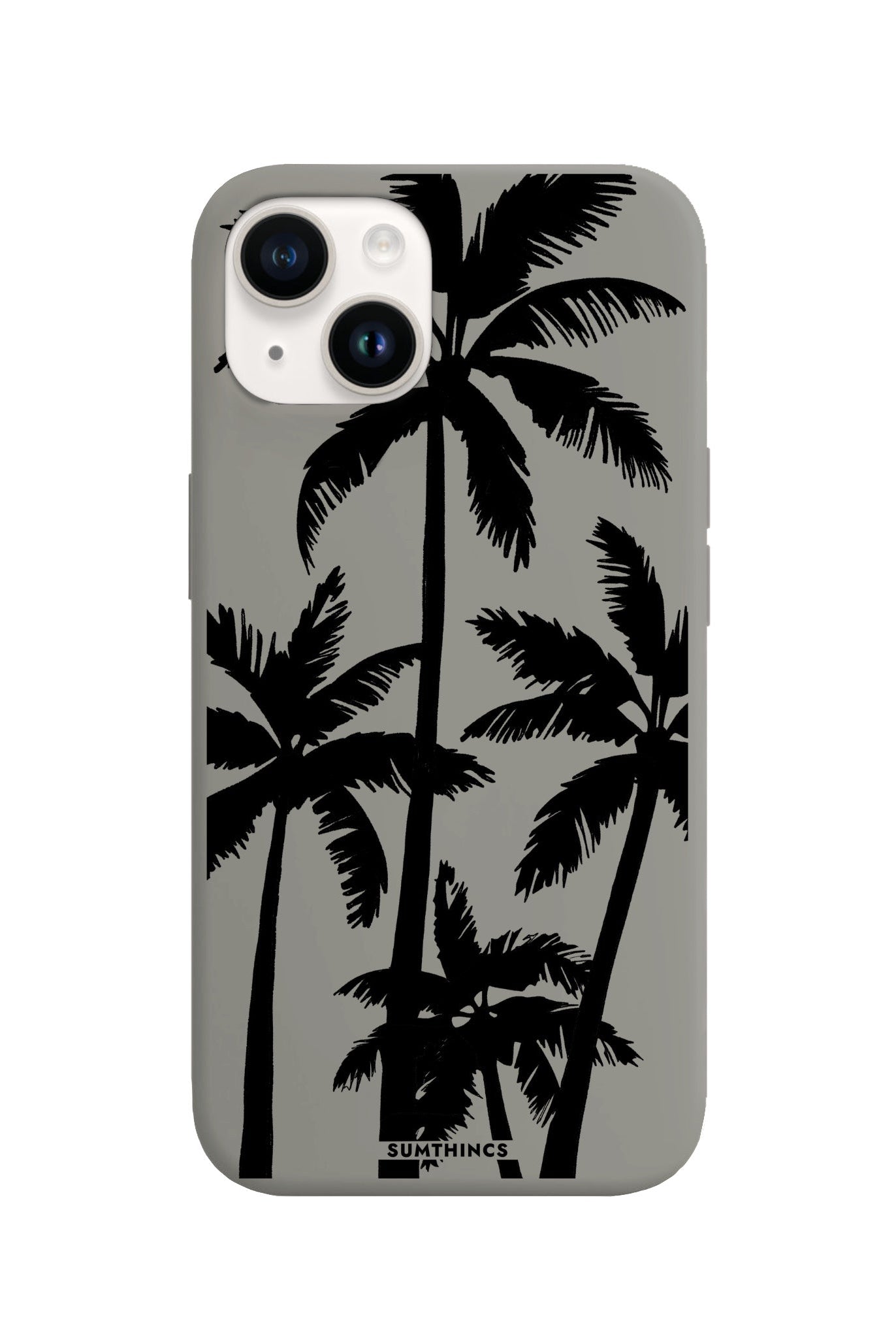 iPhone 14 Plus Palm Trees Premium Telefon Kılıfı Gri - SUMTHINCS