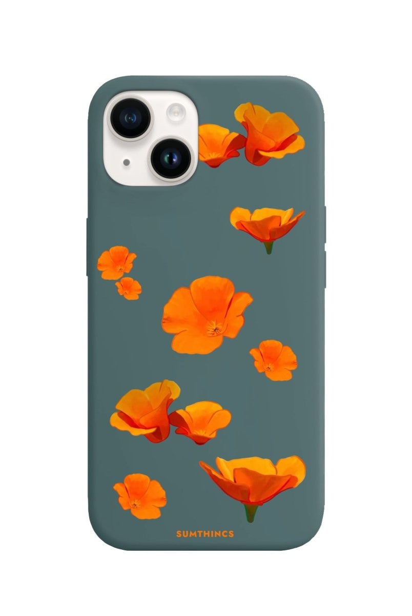 iPhone 14 Plus Poppies Premium Telefon Kılıfı Kaktüs Yeşili - SUMTHINCS