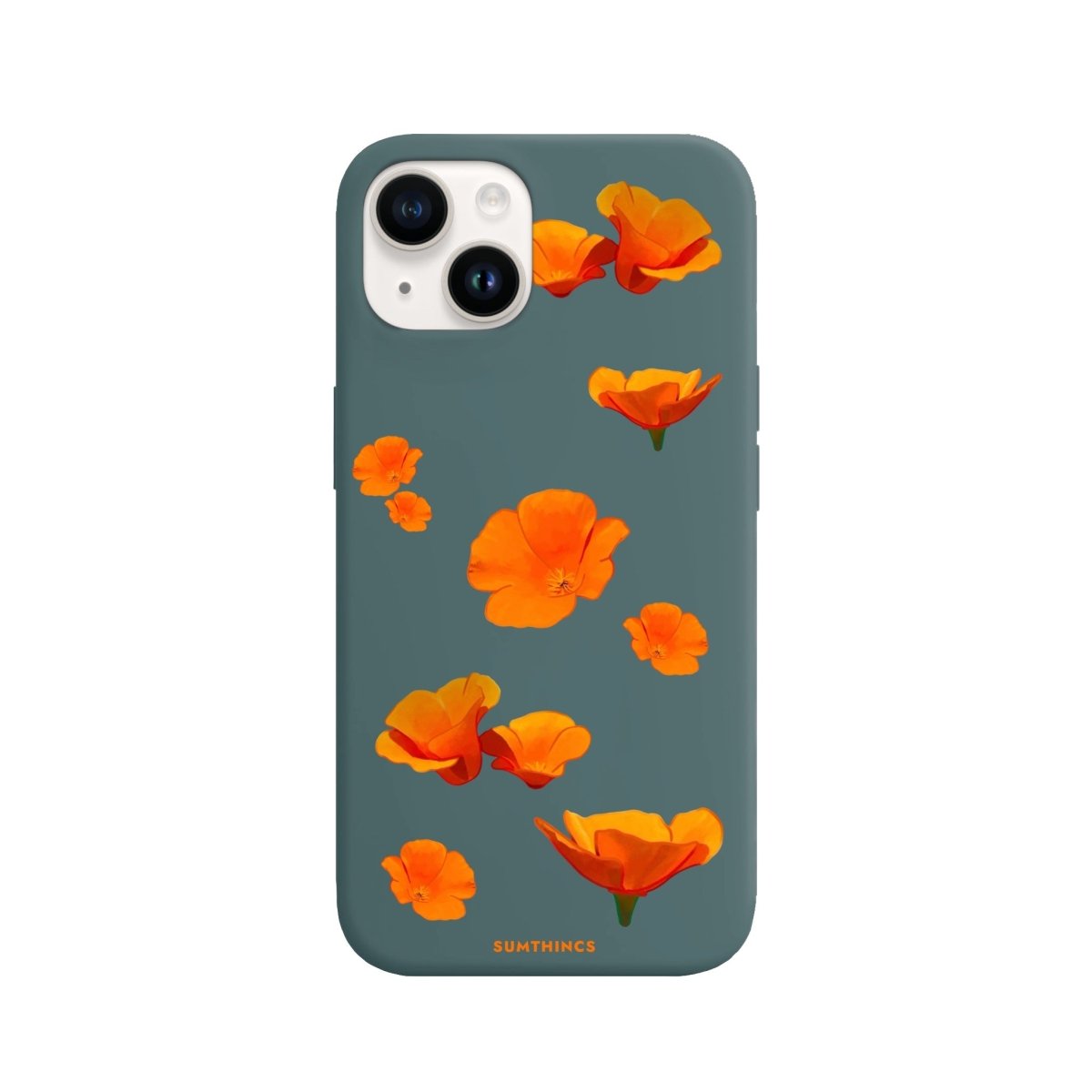 iPhone 14 Plus Poppies Premium Telefon Kılıfı Kaktüs Yeşili - SUMTHINCS