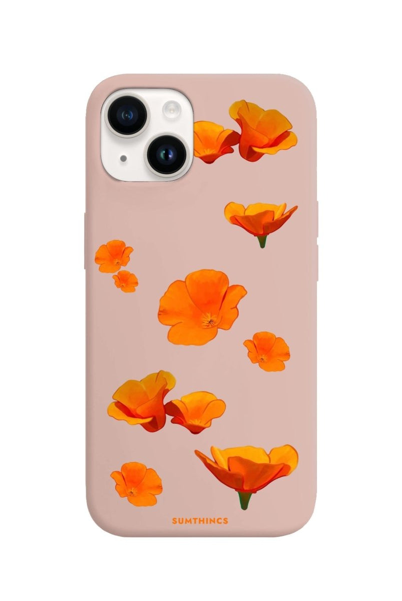iPhone 14 Plus Poppies Premium Telefon Kılıfı Bej - SUMTHINCS