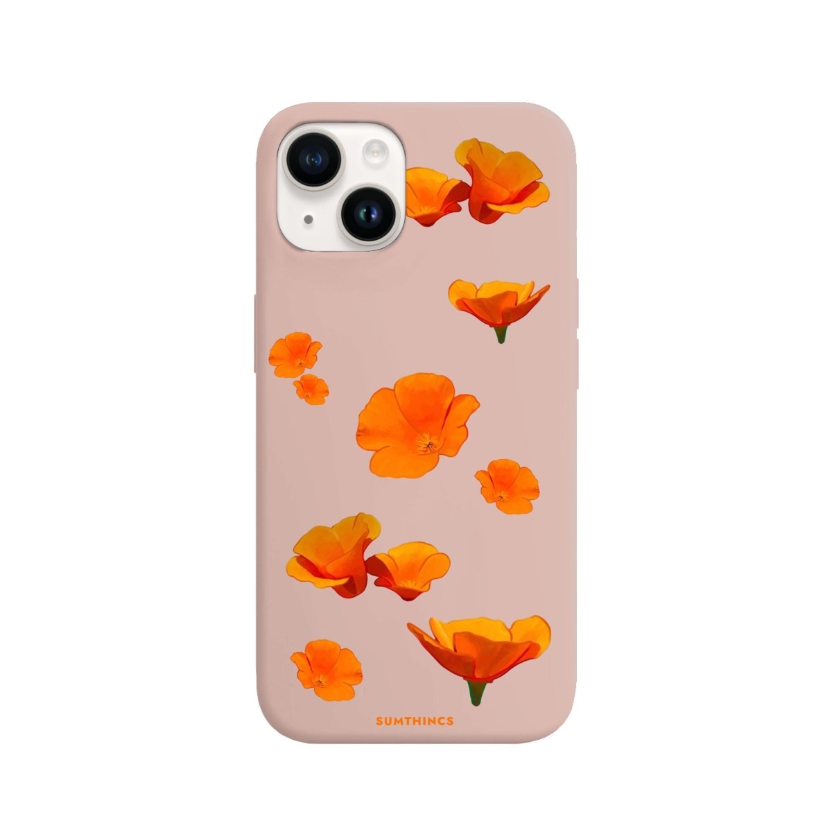 iPhone 14 Plus Poppies Premium Telefon Kılıfı Bej - SUMTHINCS