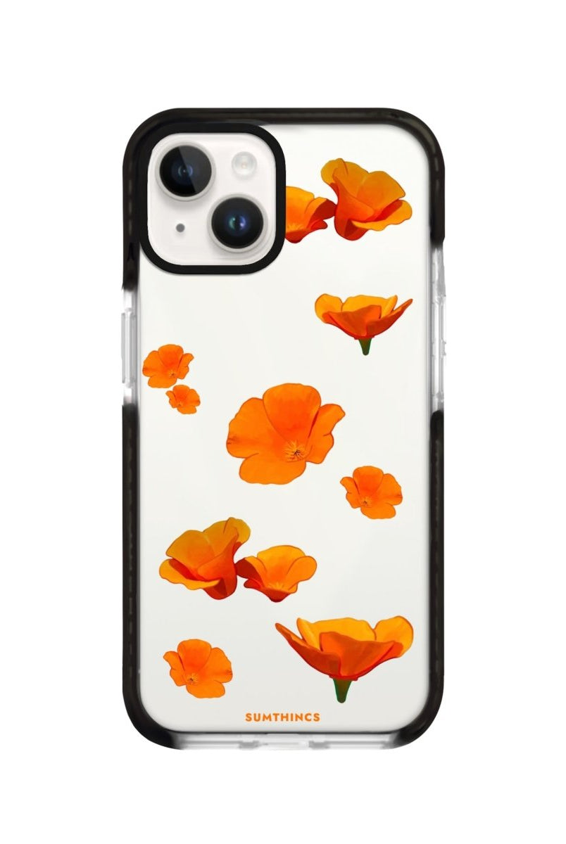 iPhone 14 Plus Poppies Procase Şeffaf Telefon Kılıfı Siyah Şeffaf - SUMTHINCS