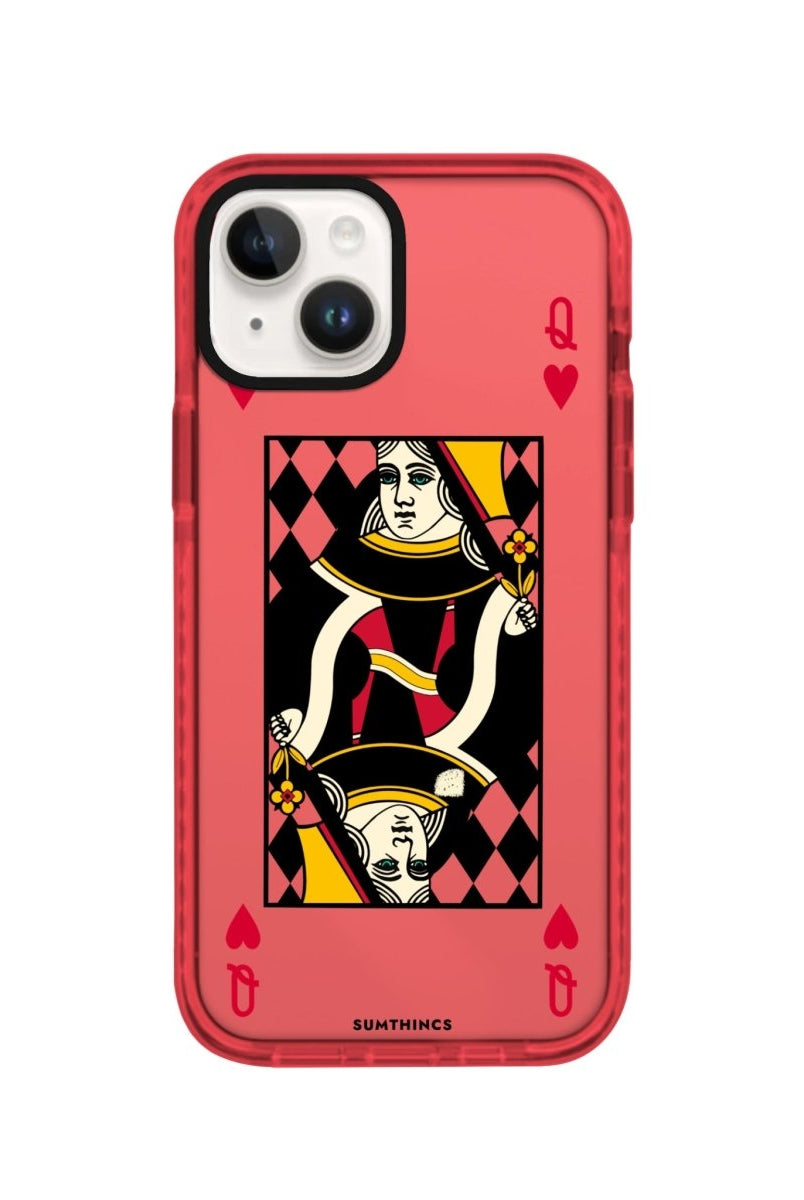 iPhone 14 Plus Queen Procase Şeffaf Telefon Kılıfı Kırmızı - SUMTHINCS