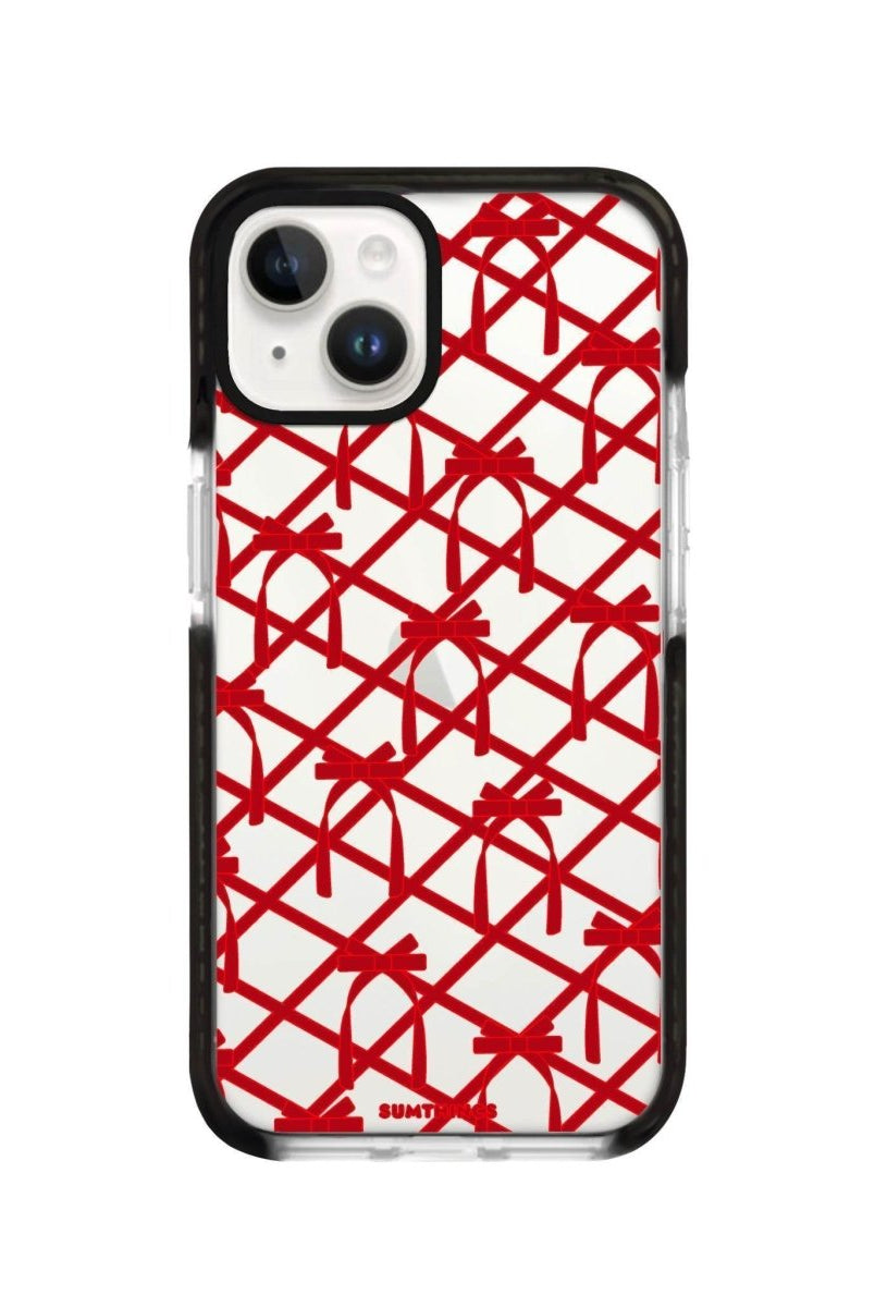 iPhone 14 Plus Ribbon Grid Procase Şeffaf Telefon Kılıfı Siyah Şeffaf - SUMTHINCS