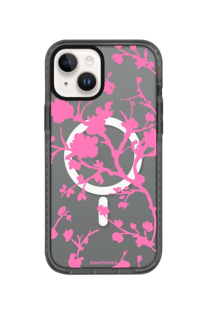 iPhone 14 Plus Sakura Magsafe Procase Şeffaf Telefon Kılıfı Antrasit - SUMTHINCS