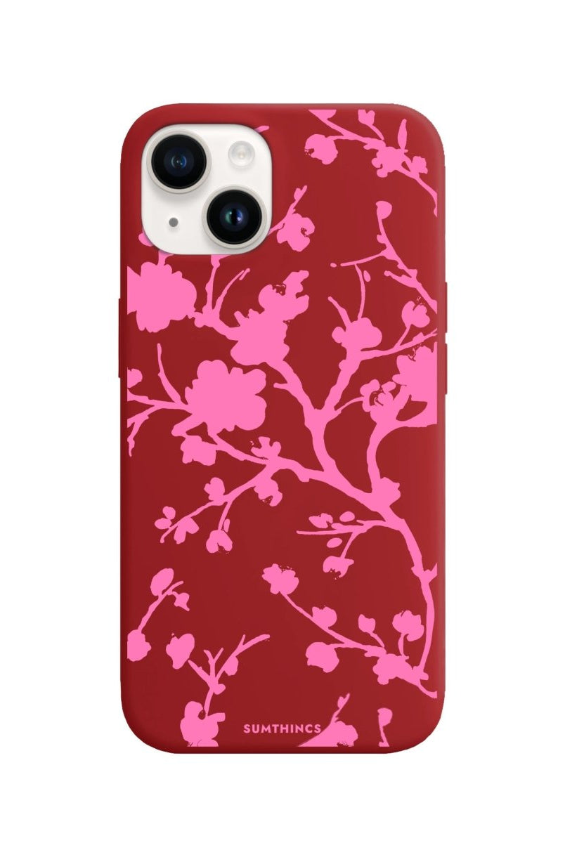 iPhone 14 Plus Sakura Premium Telefon Kılıfı Kırmızı - SUMTHINCS