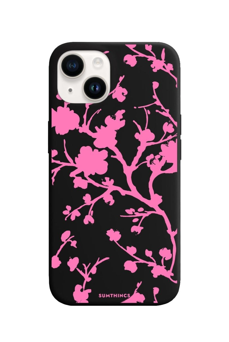 iPhone 14 Plus Sakura Premium Telefon Kılıfı Siyah - SUMTHINCS