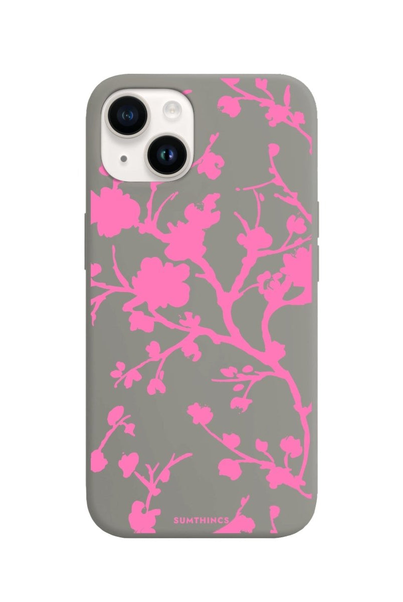 iPhone 14 Plus Sakura Premium Telefon Kılıfı Gri - SUMTHINCS