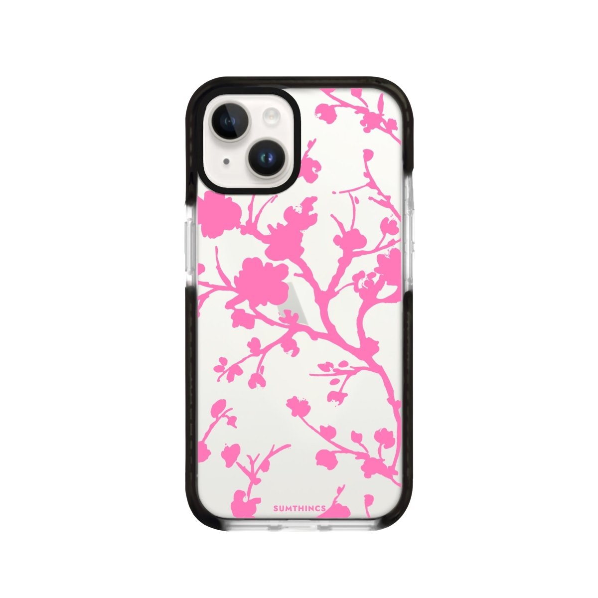 iPhone 14 Plus Sakura Procase Şeffaf Telefon Kılıfı Siyah Şeffaf - SUMTHINCS