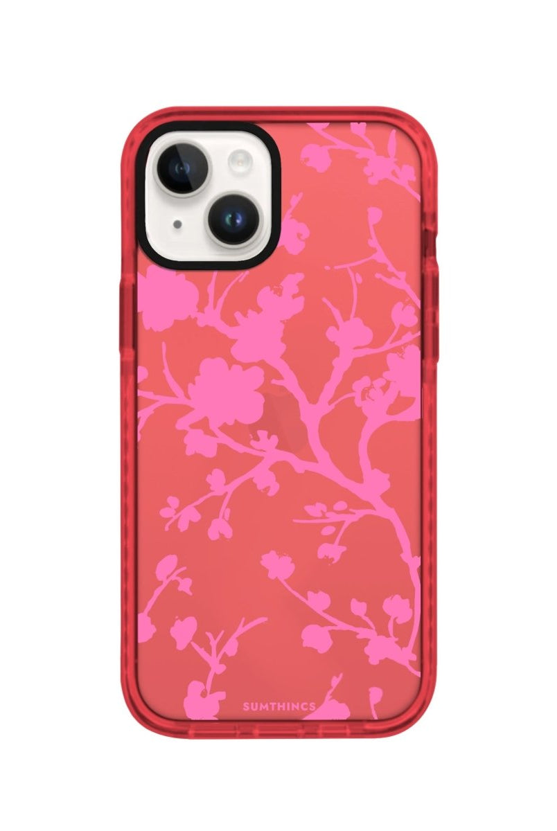 iPhone 14 Plus Sakura Procase Şeffaf Telefon Kılıfı Kırmızı - SUMTHINCS