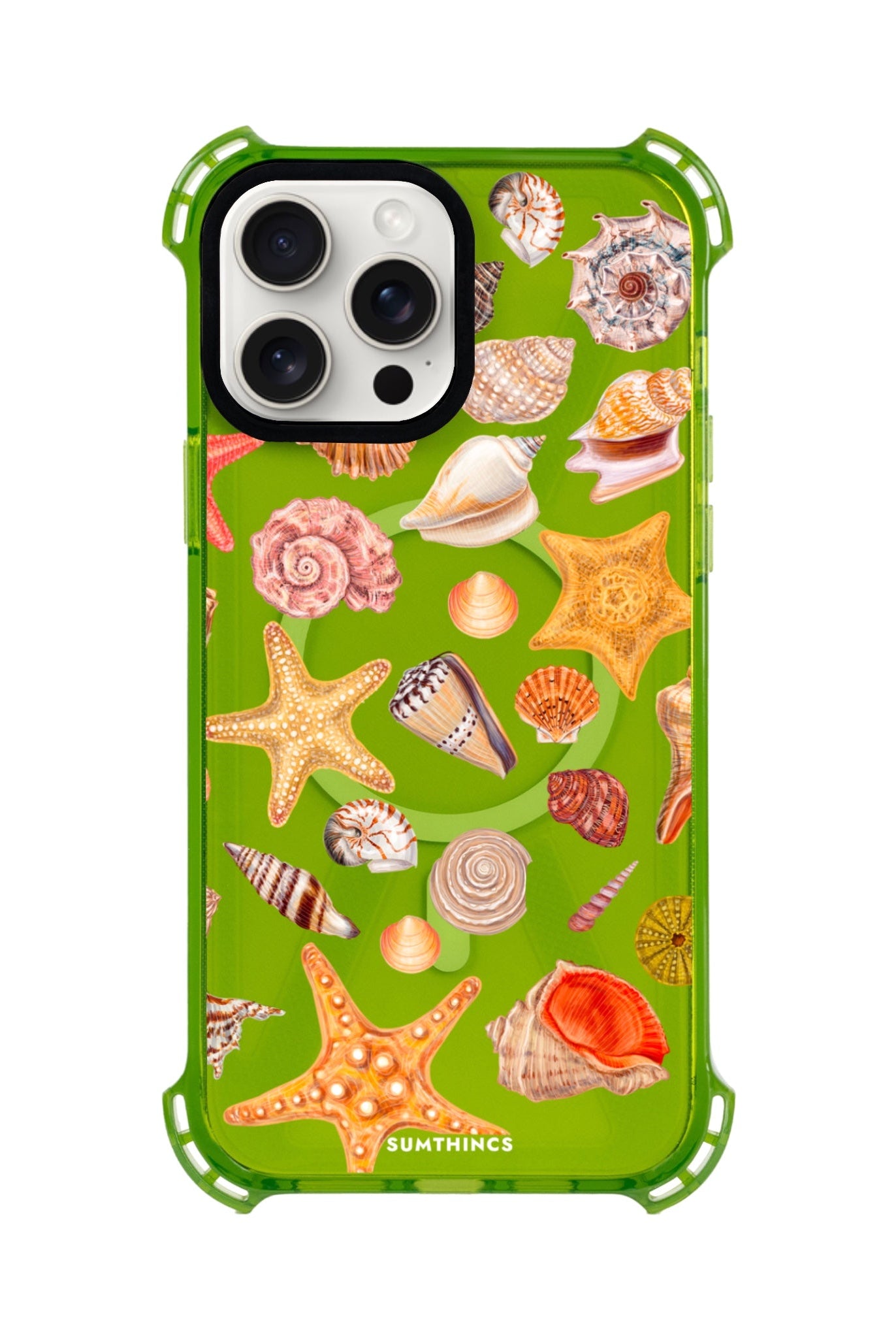 iPhone 14 Plus Shells Bumper Magsafe Şeffaf Telefon Kılıfı Yeşil - SUMTHINCS