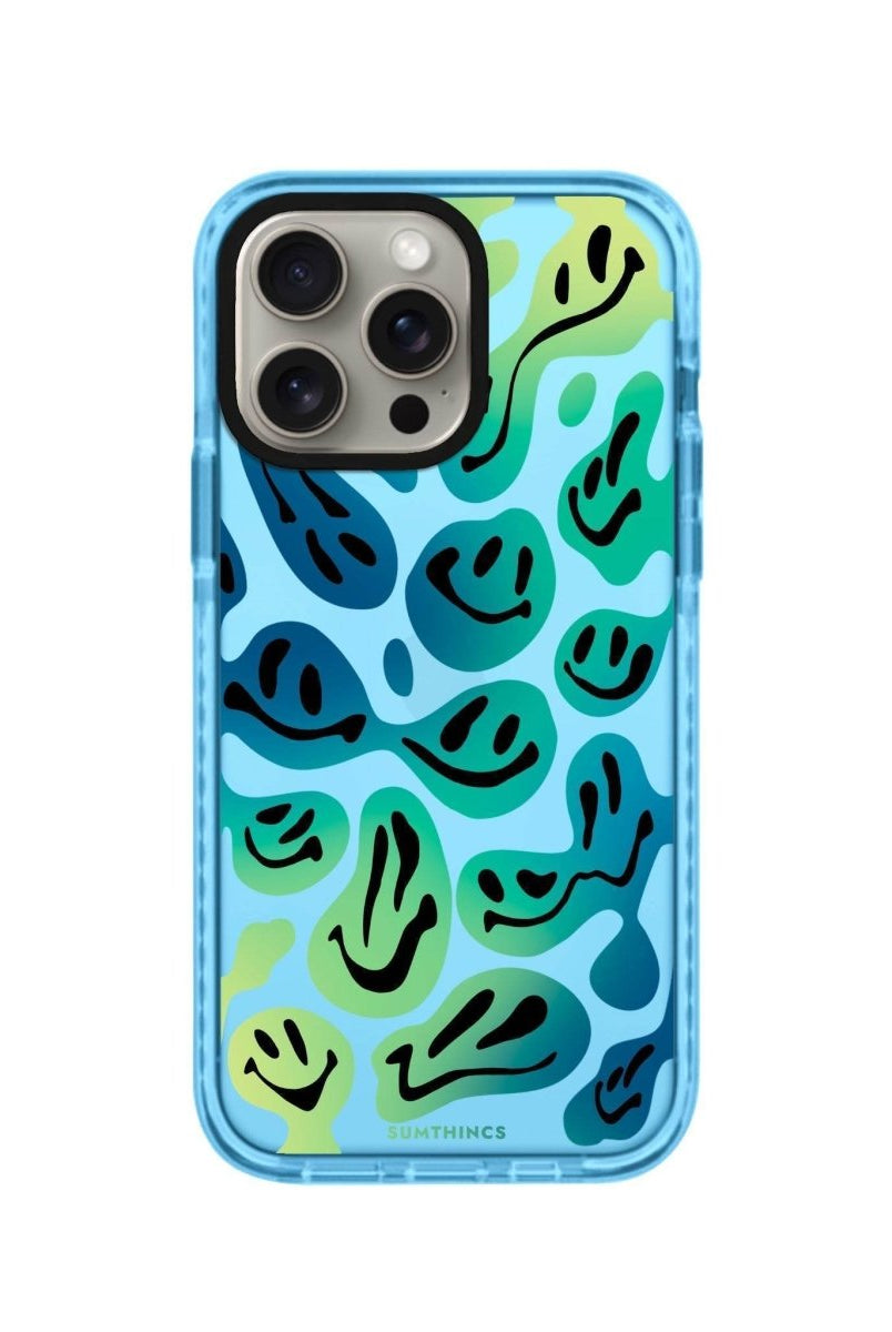 iPhone 14 Plus Smiley Procase Şeffaf Telefon Kılıfı Mavi - SUMTHINCS