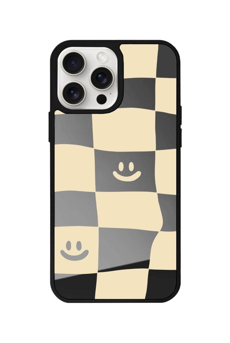 iPhone 14 Plus Smiling Check Mirror Aynalı Telefon Kılıfı Antrasit - SUMTHINCS