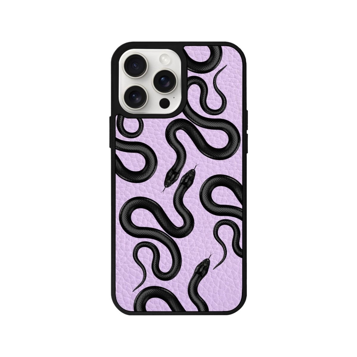 iPhone 14 Plus Snakes Leather Vegan Deri Telefon Kılıfı Lila - SUMTHINCS
