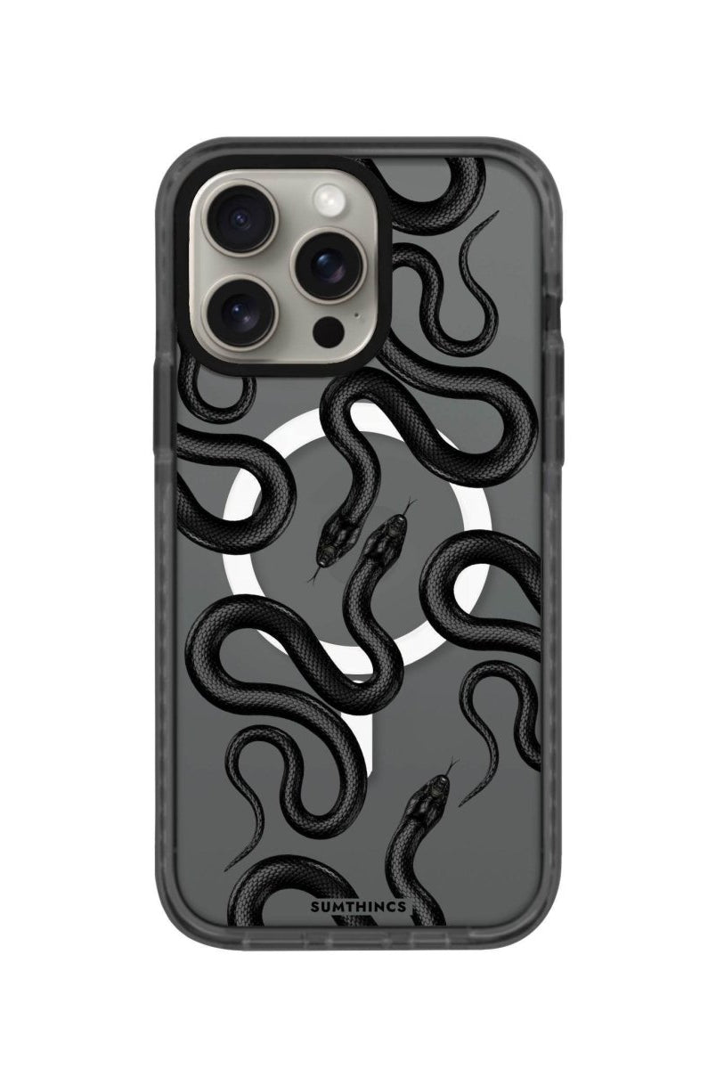 iPhone 14 Plus Snakes Magsafe Procase Şeffaf Telefon Kılıfı Antrasit - SUMTHINCS