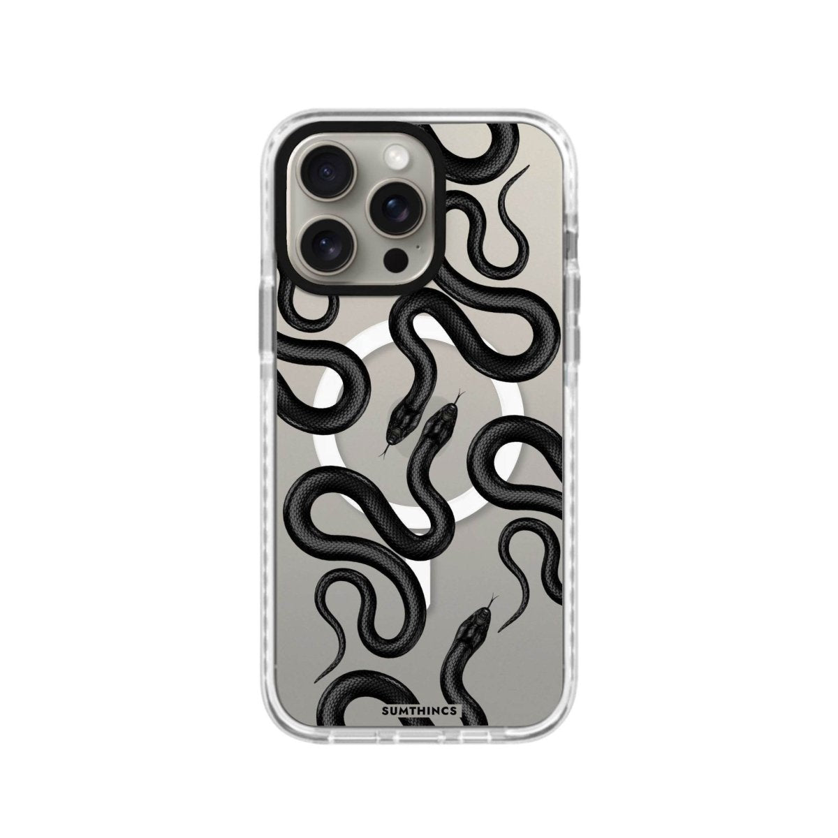 iPhone 14 Plus Snakes Magsafe Procase Şeffaf Telefon Kılıfı Beyaz Şeffaf - SUMTHINCS