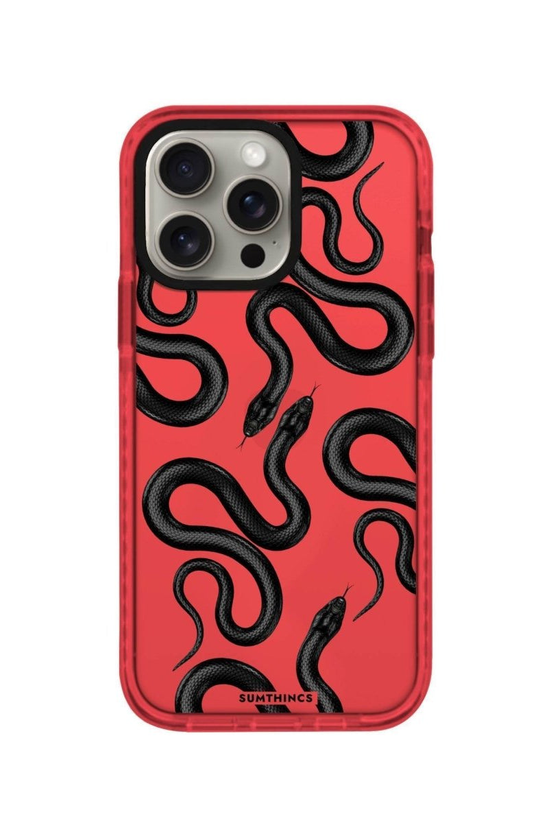 iPhone 14 Plus Snakes Procase Şeffaf Telefon Kılıfı Kırmızı - SUMTHINCS