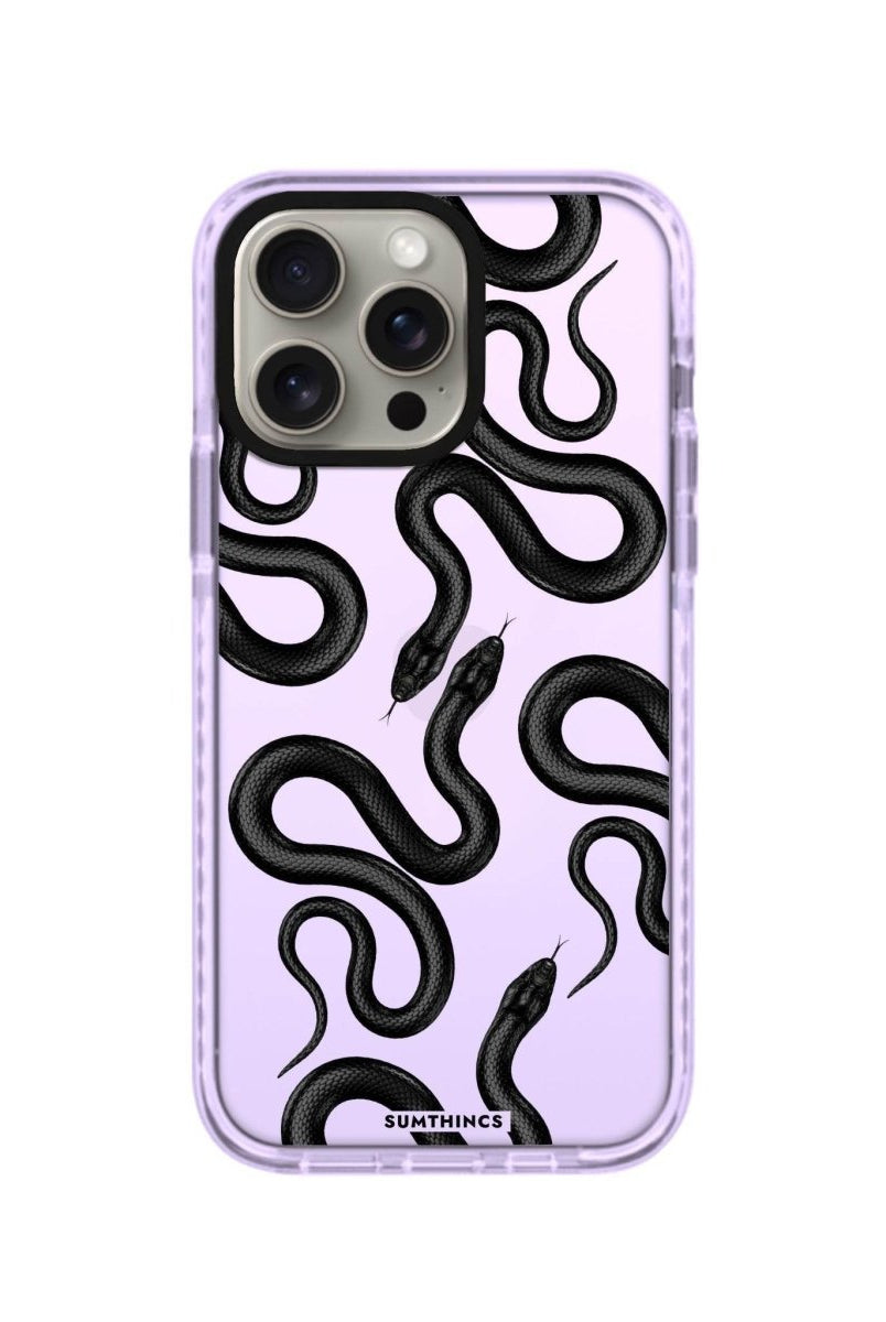 iPhone 14 Plus Snakes Procase Şeffaf Telefon Kılıfı Lila - SUMTHINCS