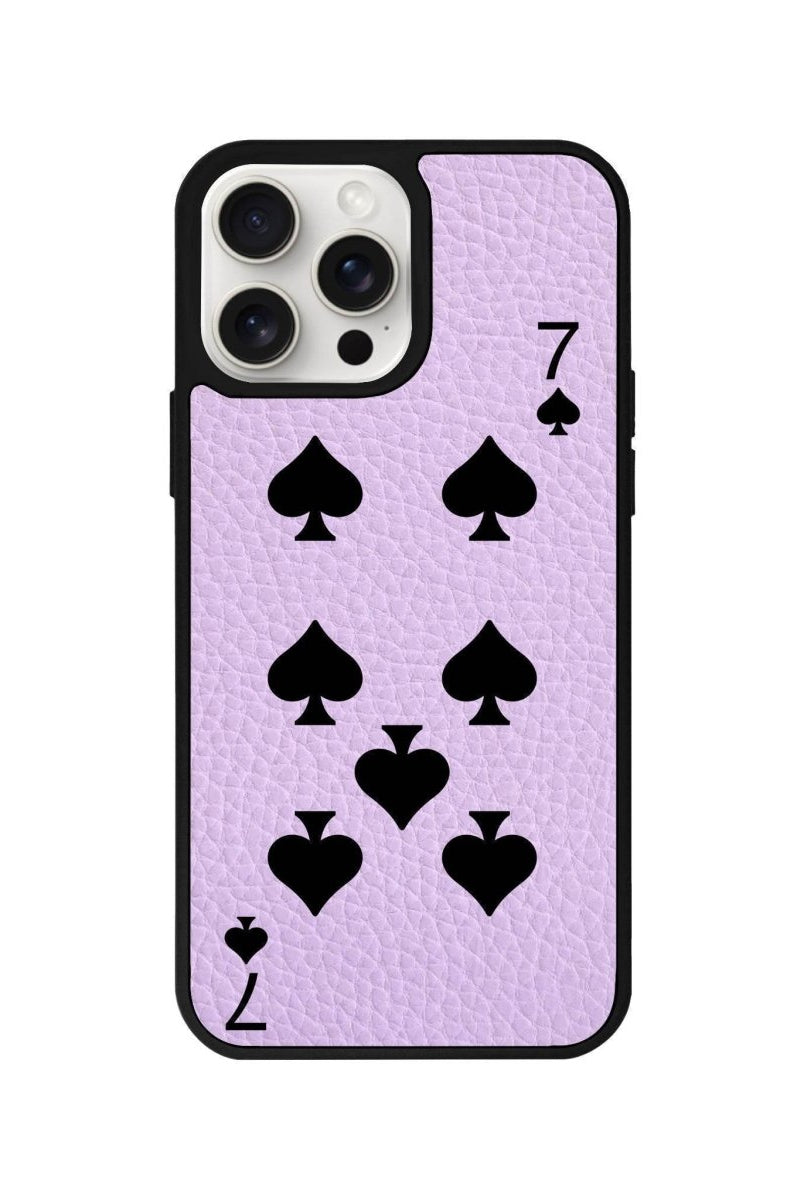 iPhone 14 Plus Spade7 Leather Vegan Deri Telefon Kılıfı Lila - SUMTHINCS