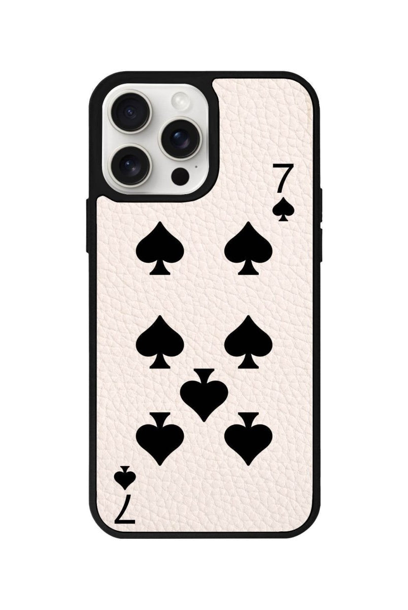 iPhone 14 Plus Spade7 Leather Vegan Deri Telefon Kılıfı Bej - SUMTHINCS