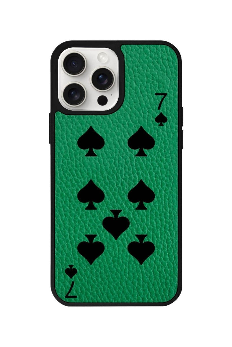 iPhone 14 Plus Spade7 Leather Vegan Deri Telefon Kılıfı Yeşil - SUMTHINCS