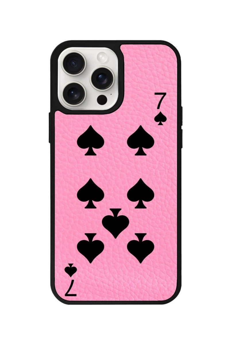 iPhone 14 Plus Spade7 Leather Vegan Deri Telefon Kılıfı Pembe - SUMTHINCS
