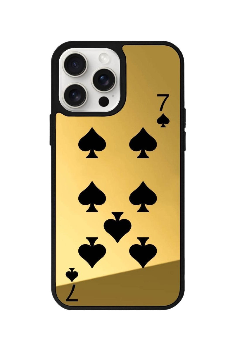 iPhone 14 Plus Spade7 Mirror Aynalı Telefon Kılıfı Altın - SUMTHINCS