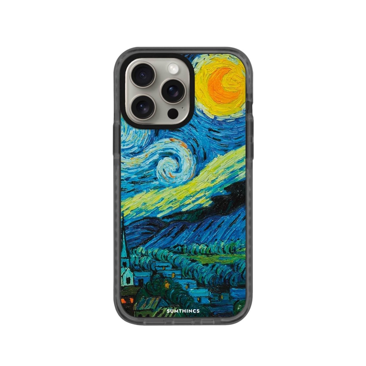 iPhone 14 Plus Starry Night Procase Şeffaf Telefon Kılıfı Antrasit - SUMTHINCS