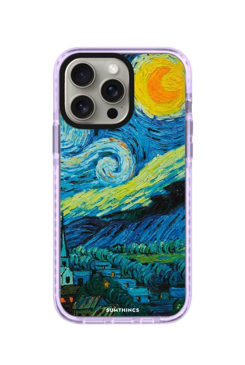 iPhone 14 Plus Starry Night Procase Şeffaf Telefon Kılıfı Lila - SUMTHINCS