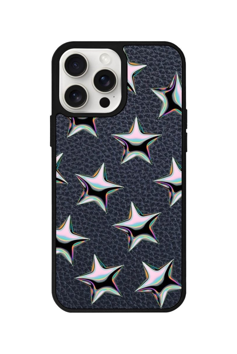 iPhone 14 Plus Stars Leather Vegan Deri Telefon Kılıfı Pasifik Mavi - SUMTHINCS