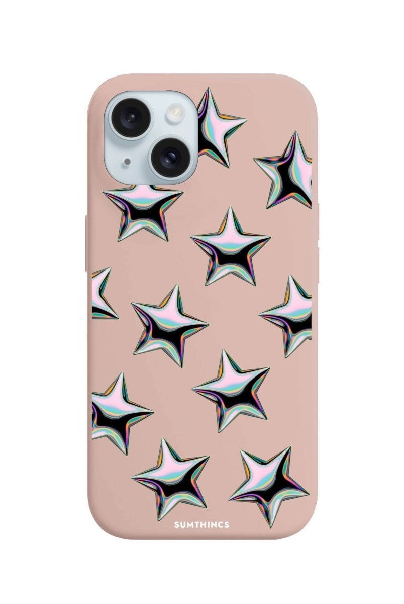 iPhone 14 Plus Stars Premium Telefon Kılıfı Bej - SUMTHINCS