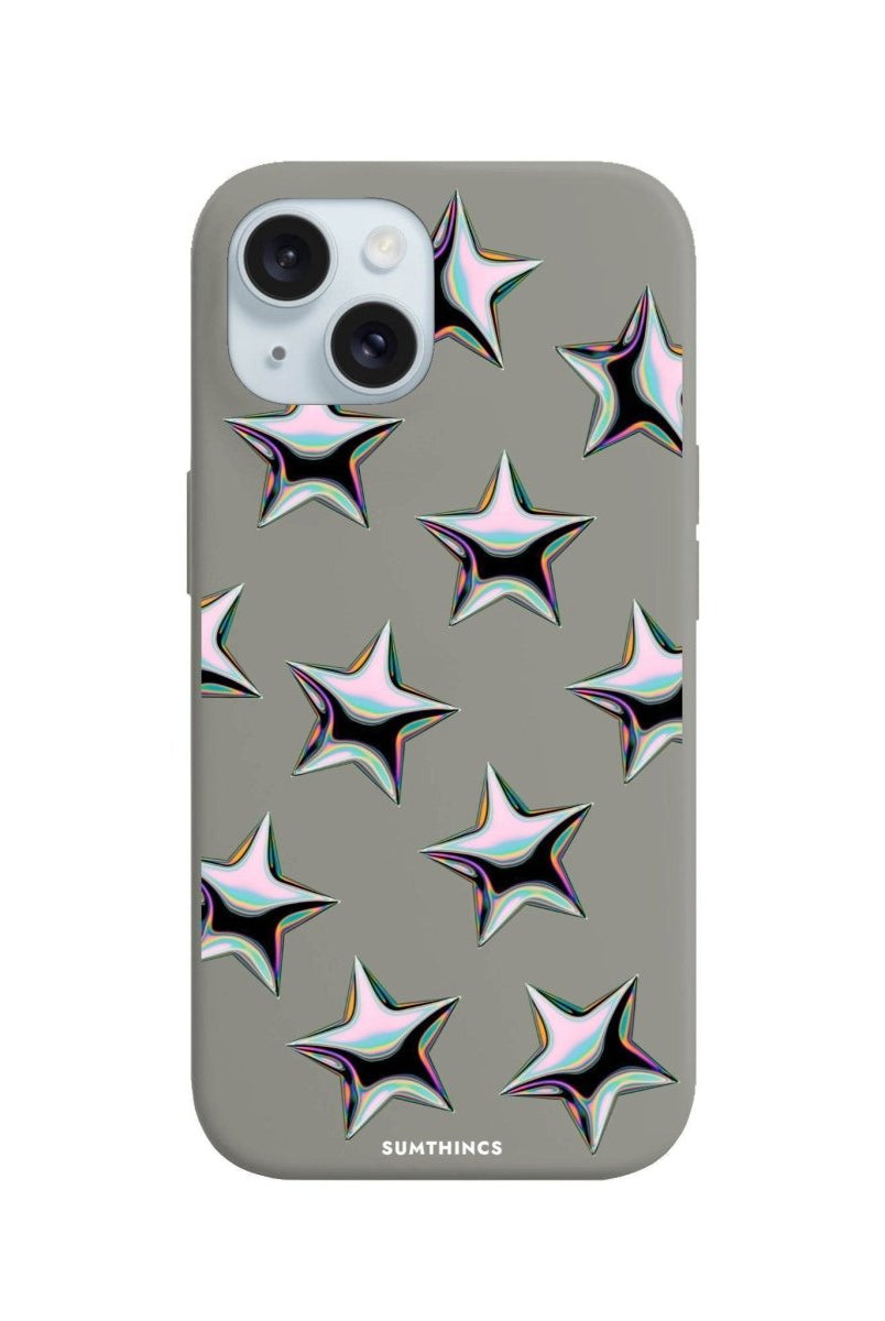 iPhone 14 Plus Stars Premium Telefon Kılıfı Gri - SUMTHINCS