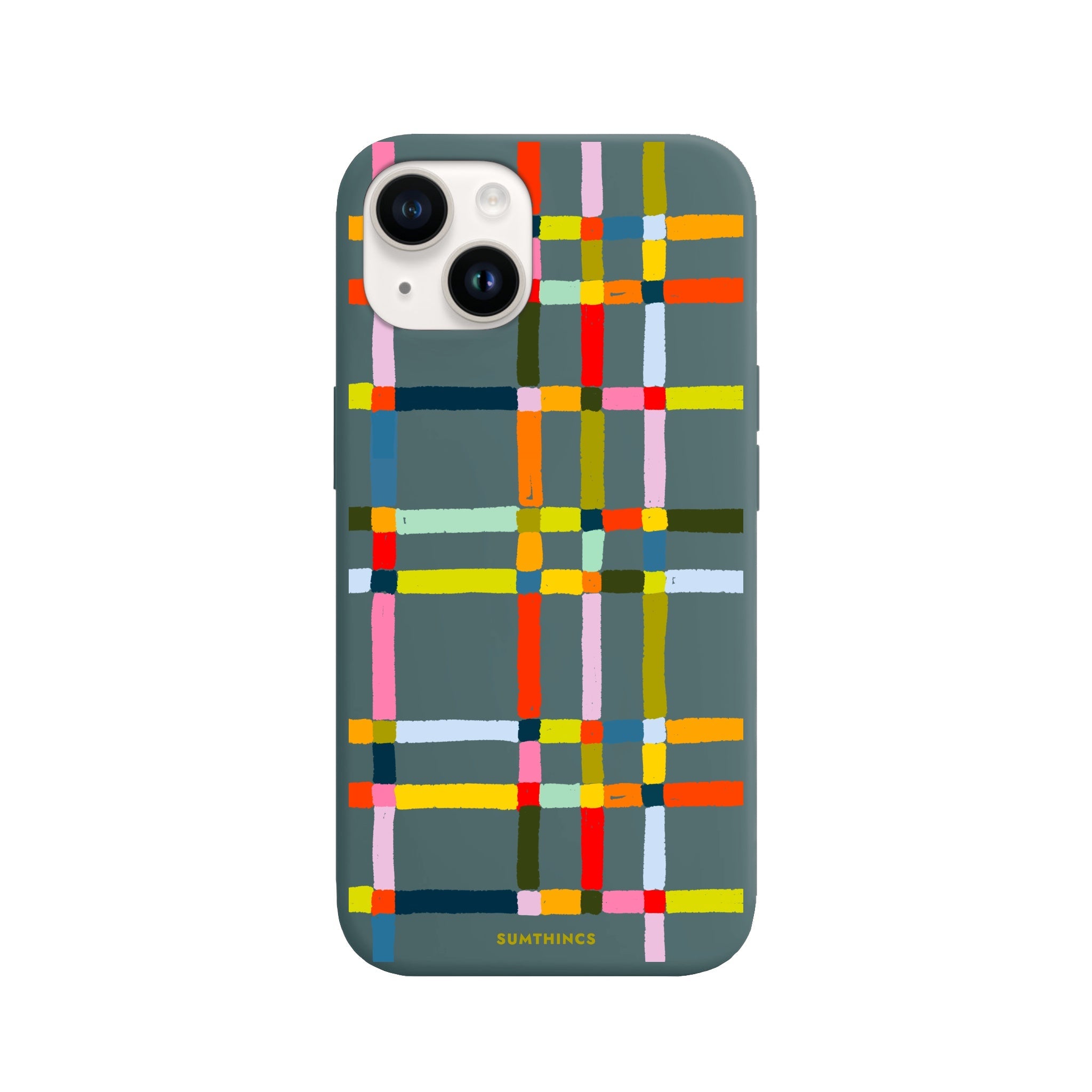 iPhone 14 Plus Sunny Stripes Premium Telefon Kılıfı Kaktüs Yeşili - SUMTHINCS