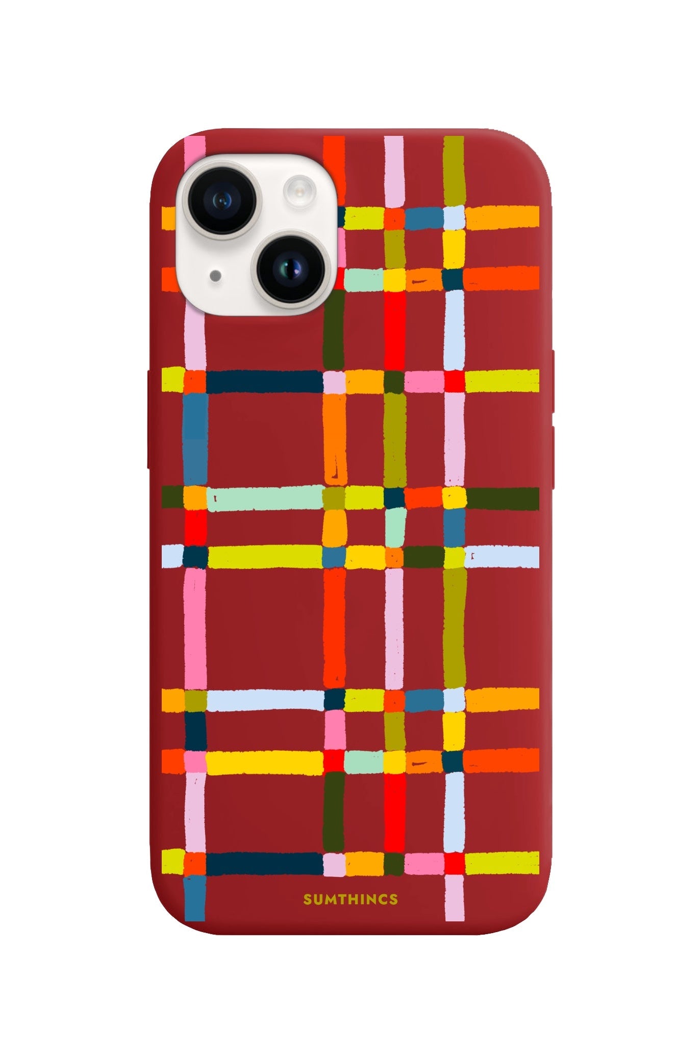 iPhone 14 Plus Sunny Stripes Premium Telefon Kılıfı Kırmızı - SUMTHINCS