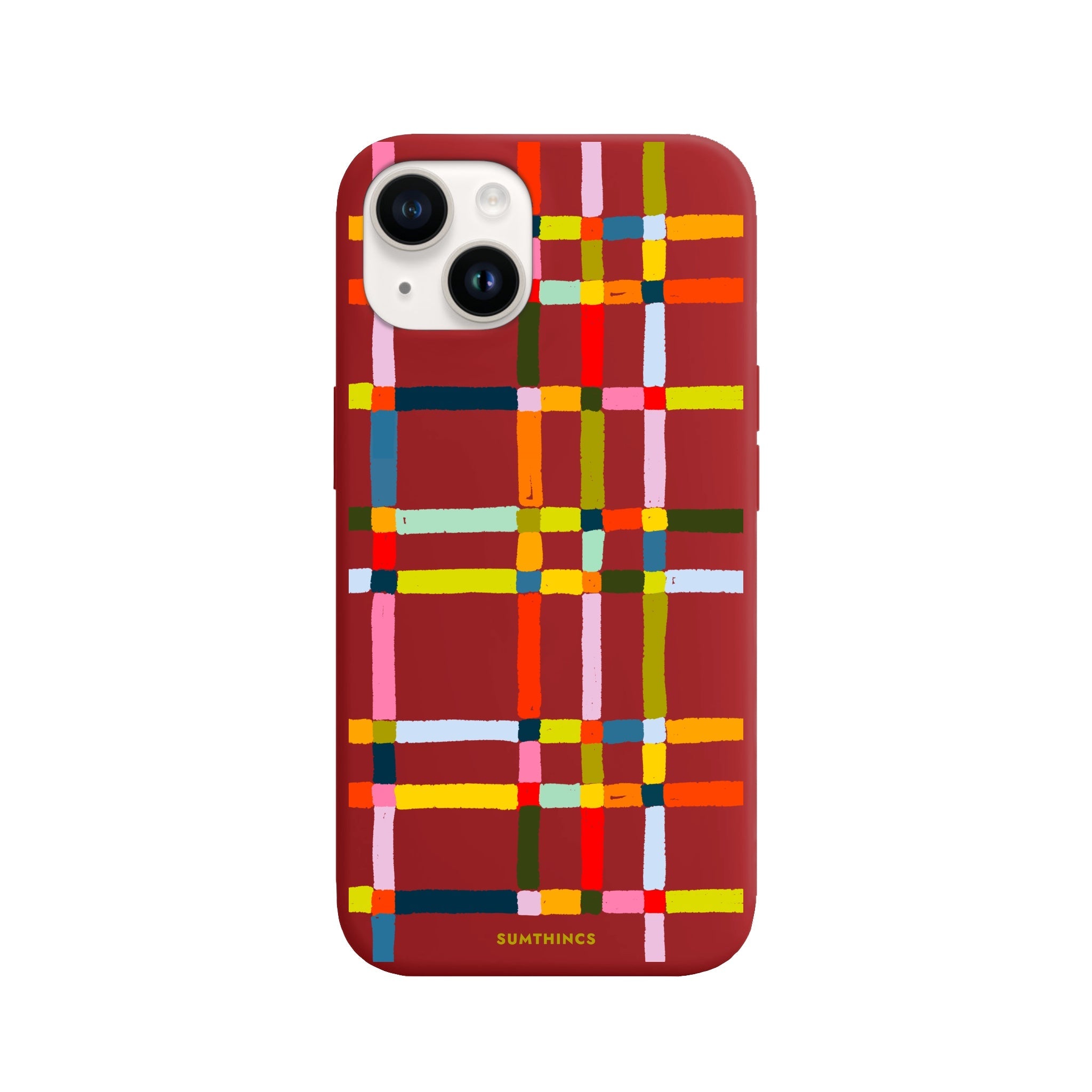 iPhone 14 Plus Sunny Stripes Premium Telefon Kılıfı Kırmızı - SUMTHINCS