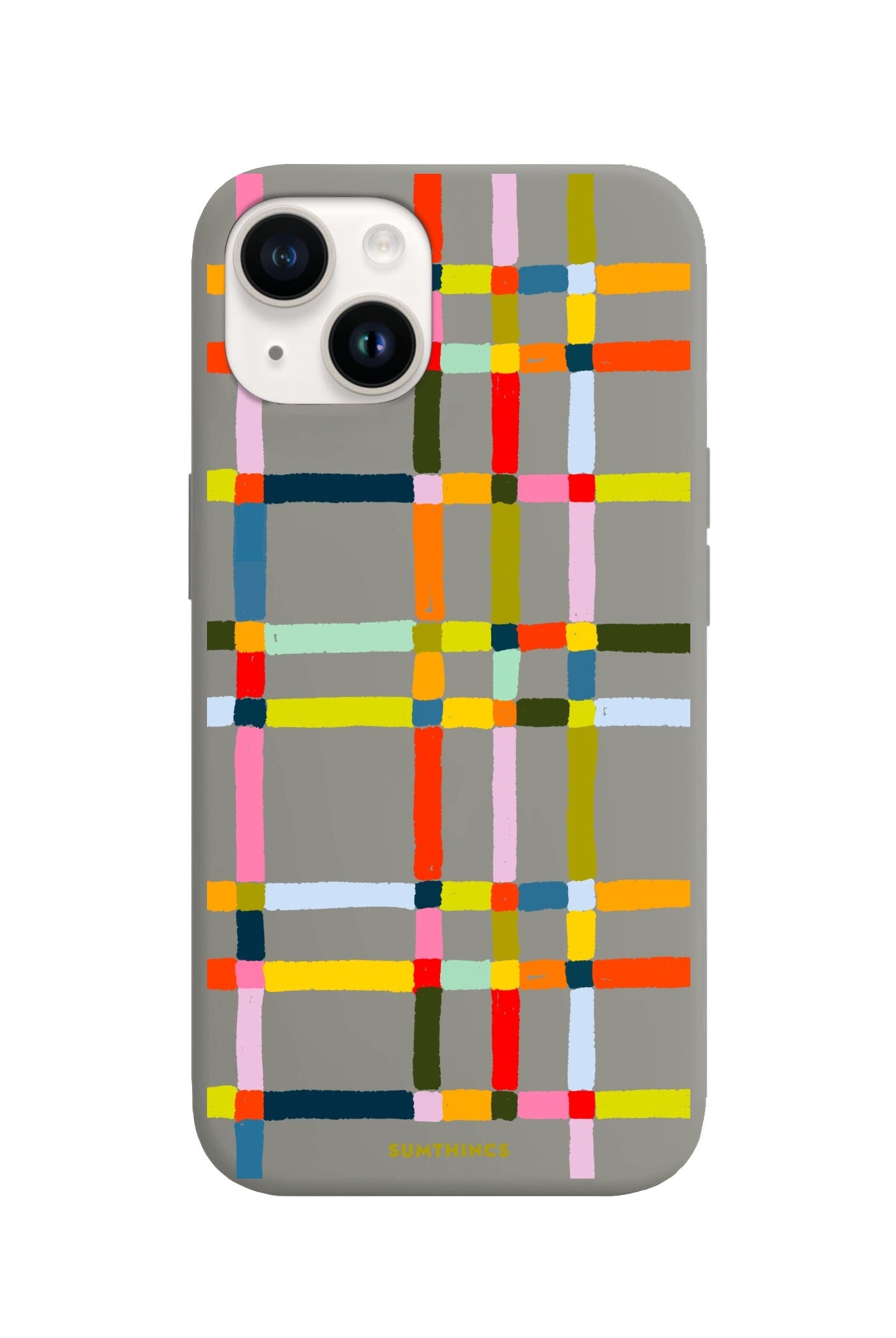 iPhone 14 Plus Sunny Stripes Premium Telefon Kılıfı Gri - SUMTHINCS