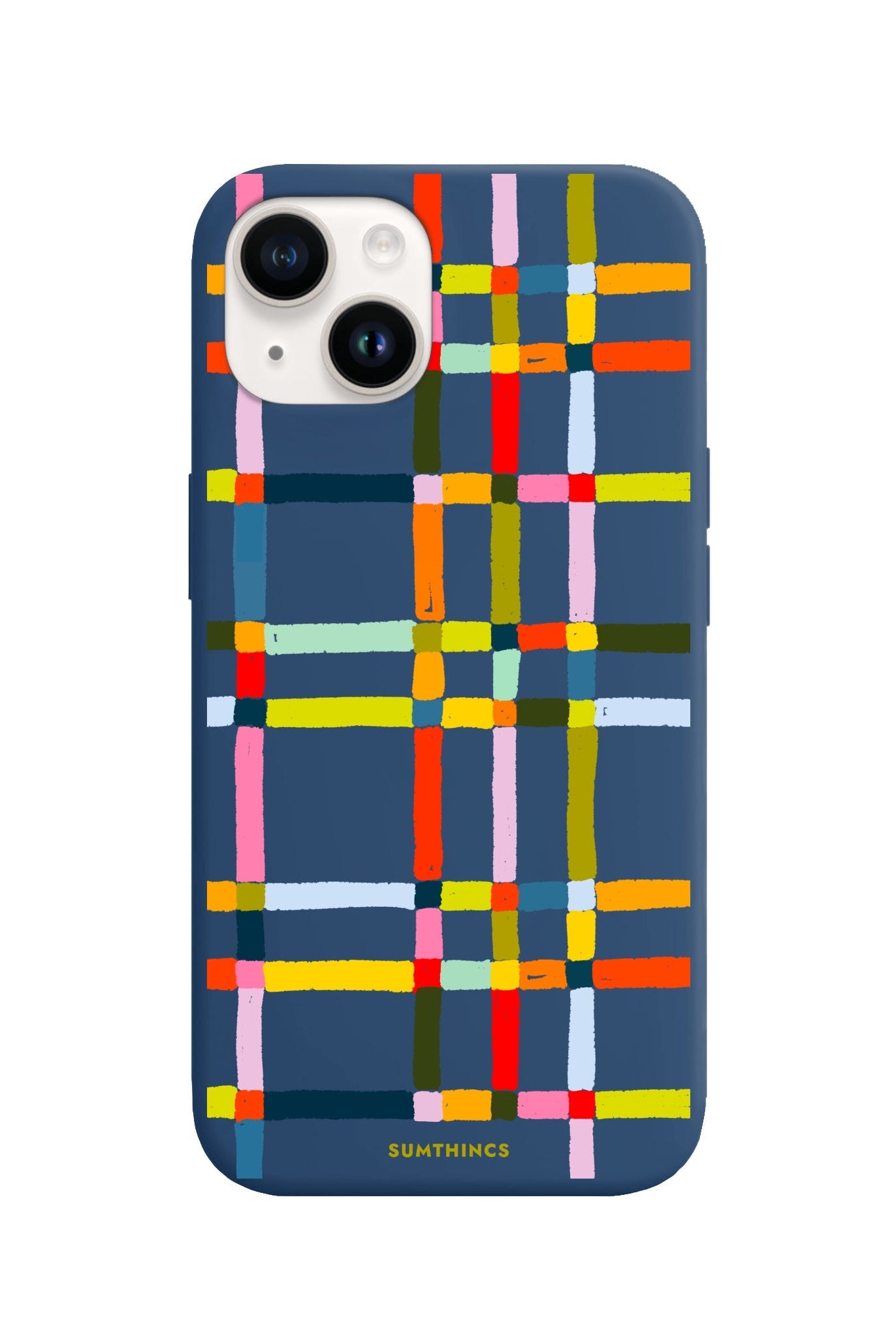 iPhone 14 Plus Sunny Stripes Premium Telefon Kılıfı Pasifik Mavi - SUMTHINCS