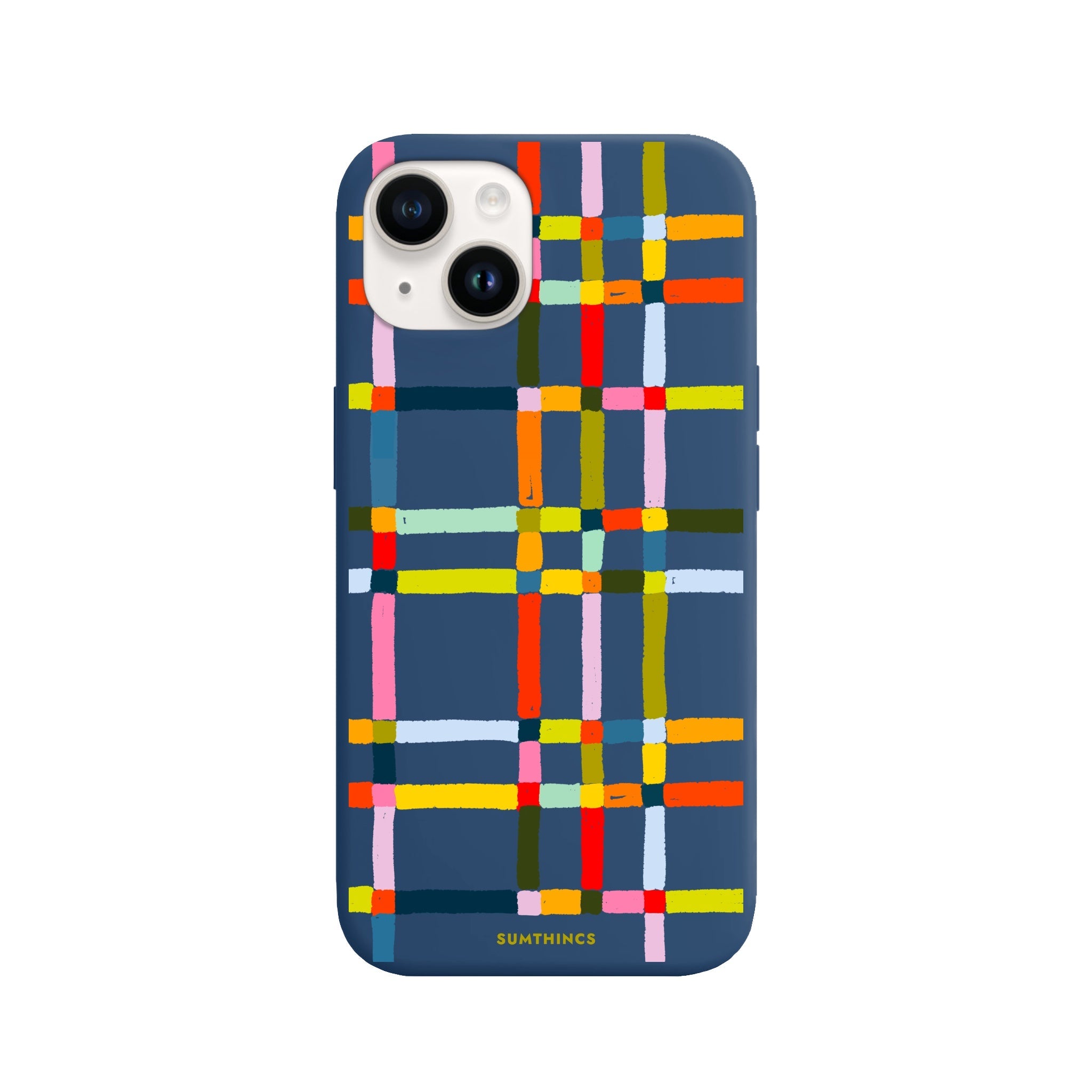 iPhone 14 Plus Sunny Stripes Premium Telefon Kılıfı Pasifik Mavi - SUMTHINCS