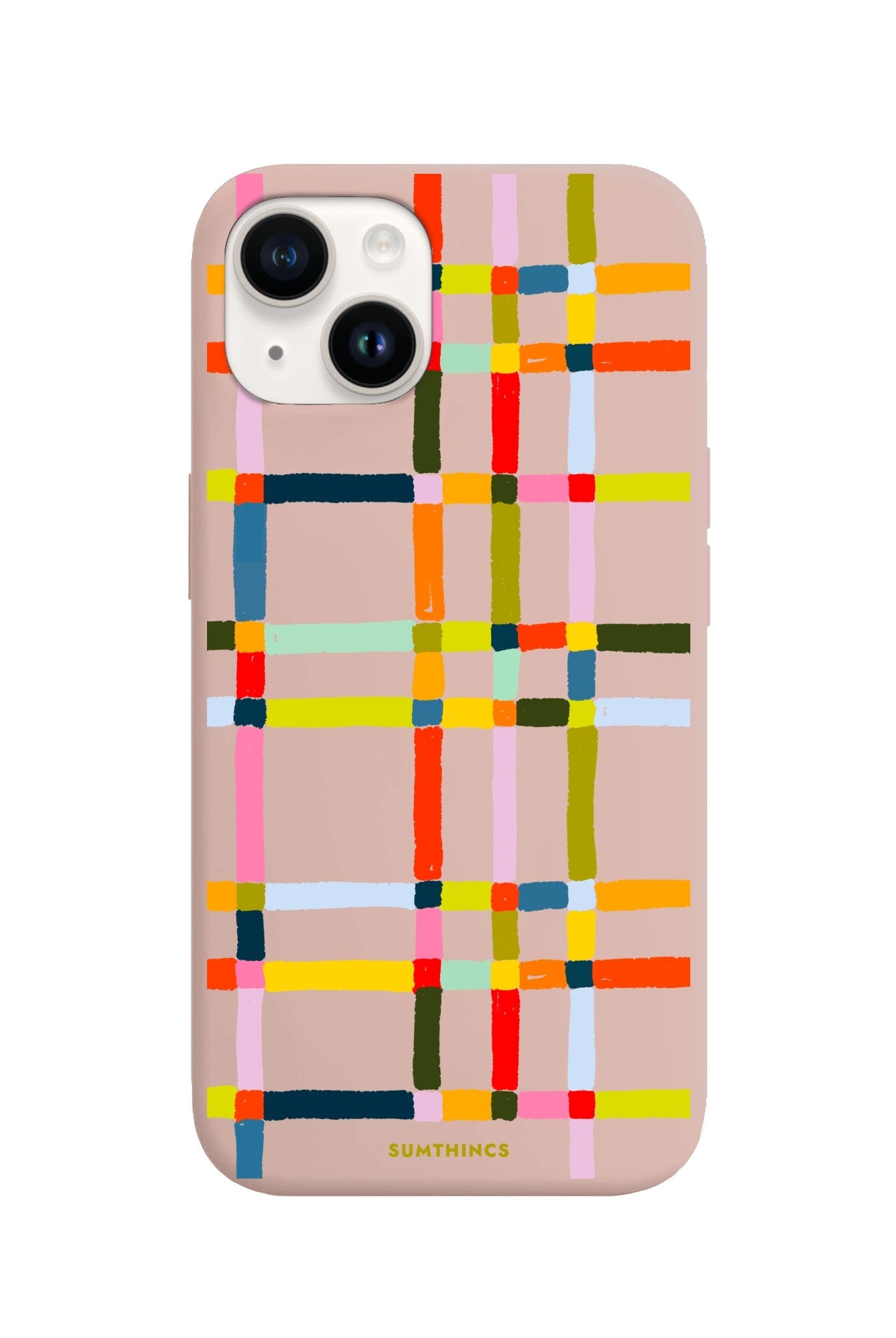 iPhone 14 Plus Sunny Stripes Premium Telefon Kılıfı Bej - SUMTHINCS