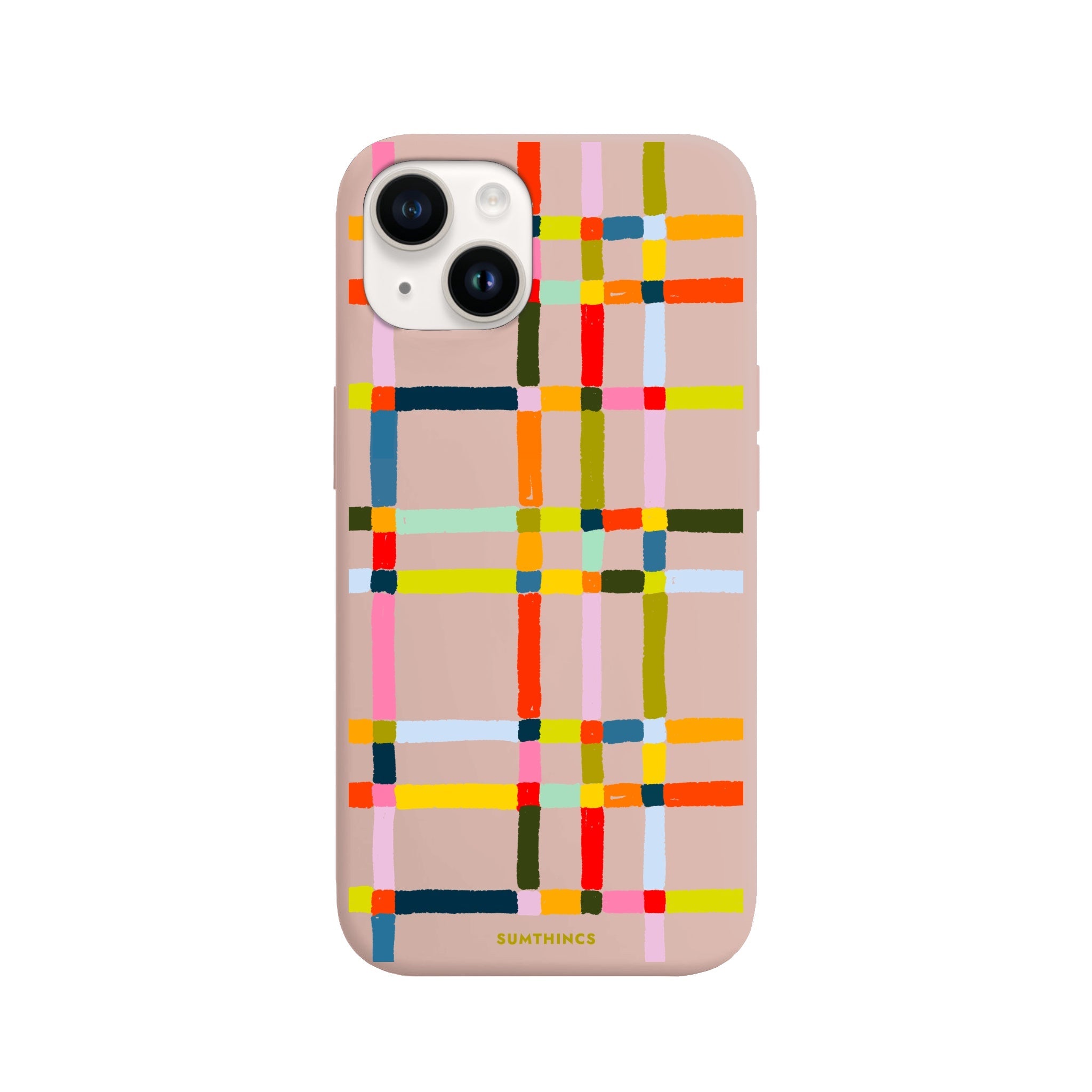 iPhone 14 Plus Sunny Stripes Premium Telefon Kılıfı Bej - SUMTHINCS