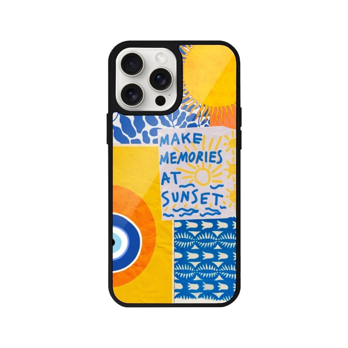 iPhone 14 Plus Sunset Collage Glossy Cam Telefon Kılıfı - SUMTHINCS