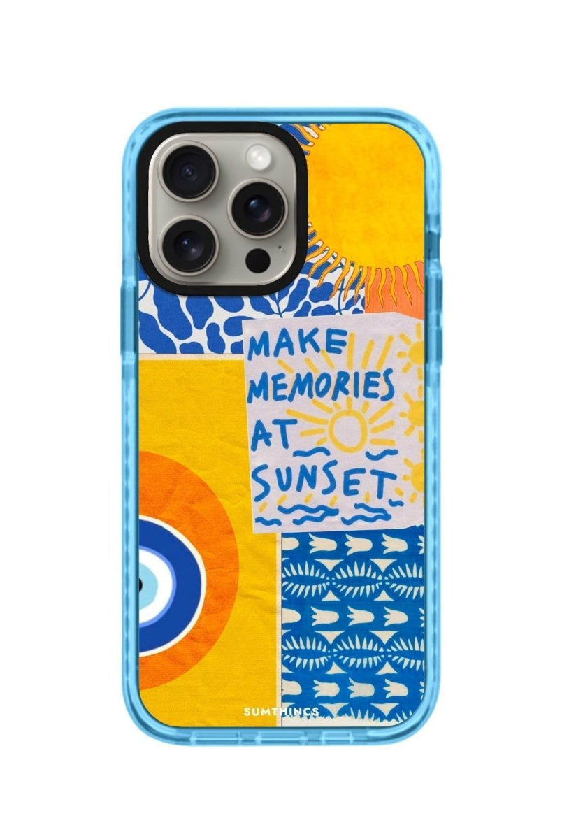 iPhone 14 Plus Sunset Collage Procase Şeffaf Telefon Kılıfı Mavi - SUMTHINCS