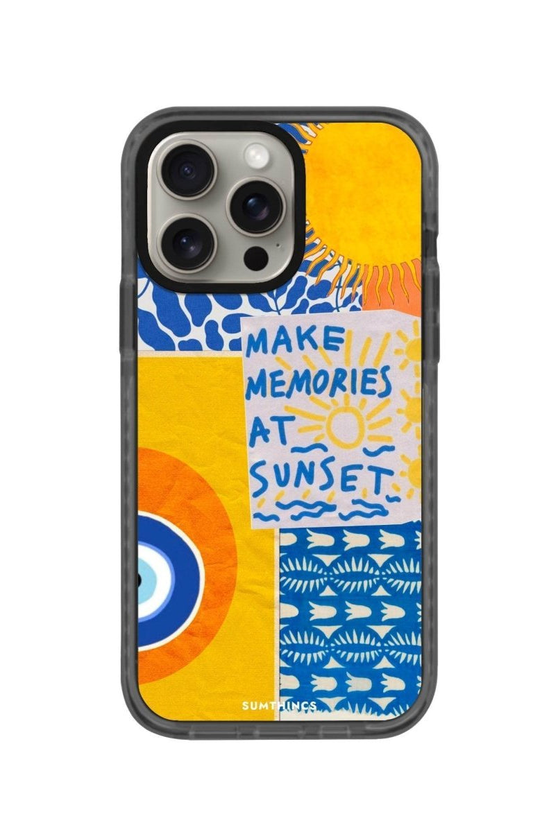 iPhone 14 Plus Sunset Collage Procase Şeffaf Telefon Kılıfı Antrasit - SUMTHINCS