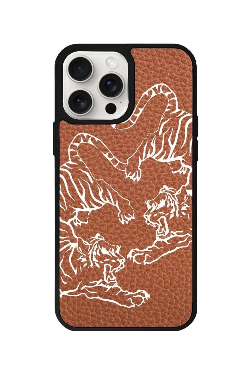iPhone 14 Plus Tigers Leather Vegan Deri Telefon Kılıfı - SUMTHINCS