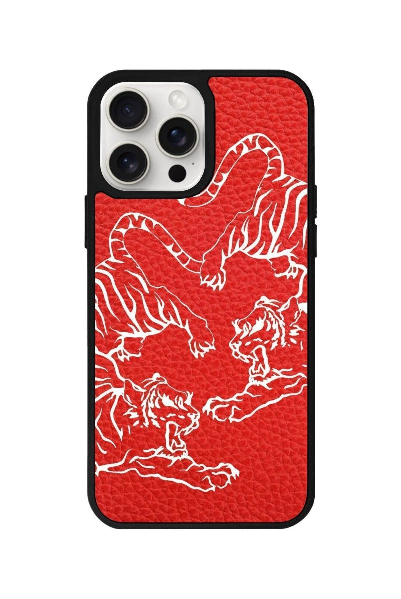 iPhone 14 Plus Tigers Leather Vegan Deri Telefon Kılıfı - SUMTHINCS