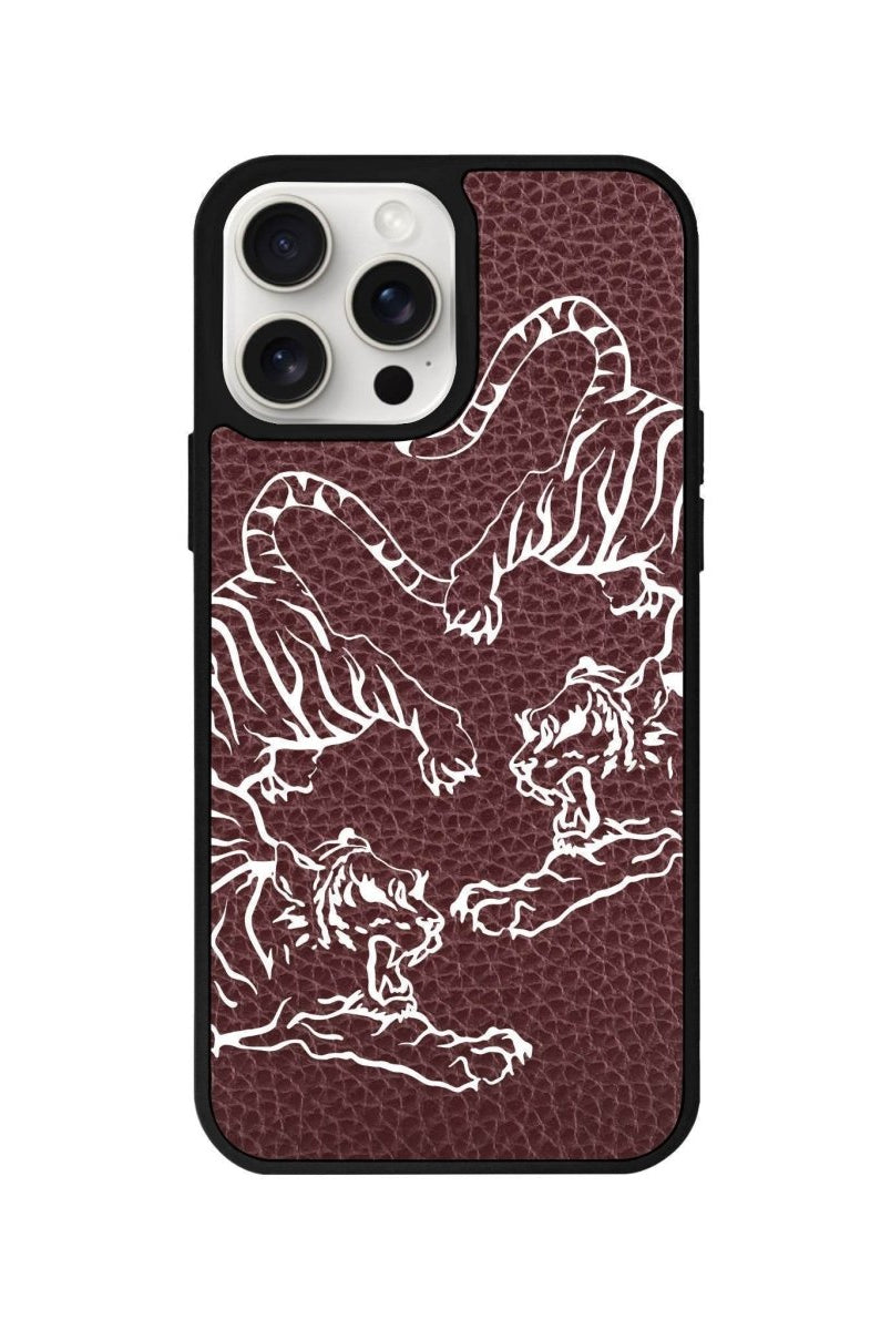 iPhone 14 Plus Tigers Leather Vegan Deri Telefon Kılıfı - SUMTHINCS
