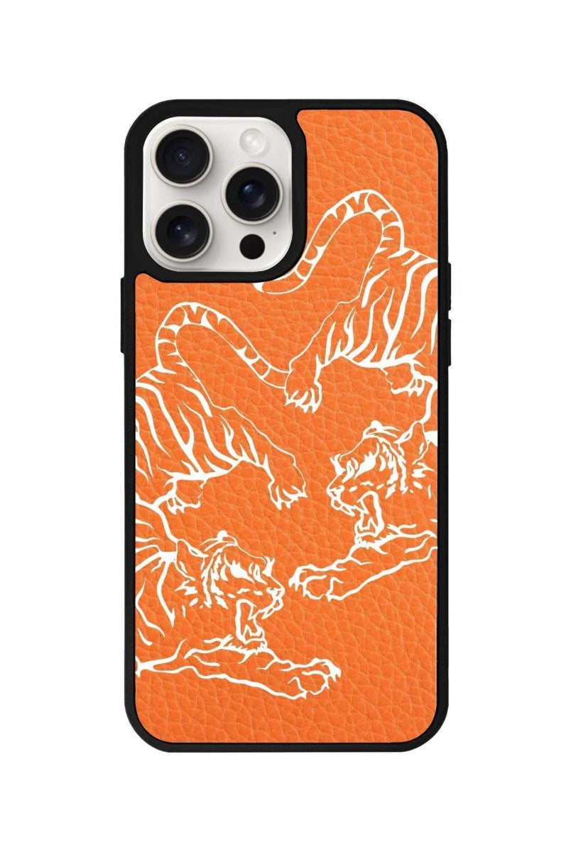 iPhone 14 Plus Tigers Leather Vegan Deri Telefon Kılıfı - SUMTHINCS