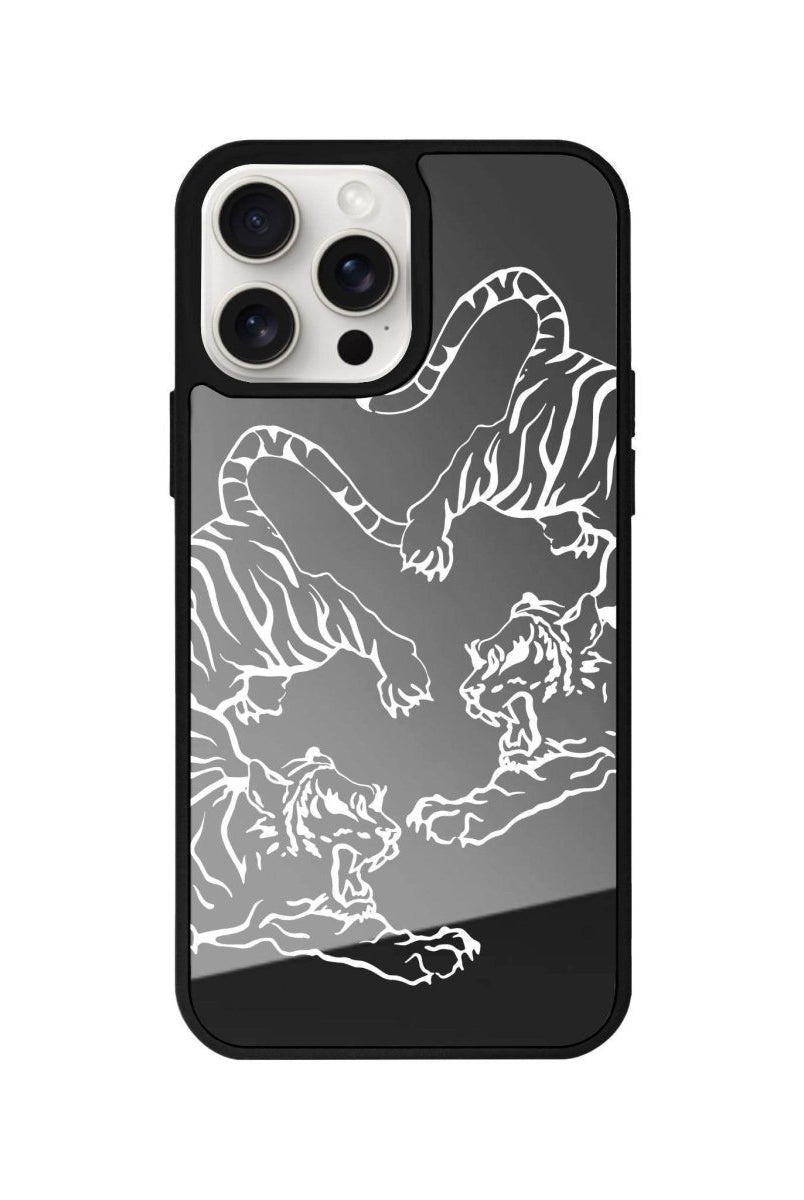 iPhone 14 Plus Tigers Mirror Aynalı Telefon Kılıfı Antrasit - SUMTHINCS