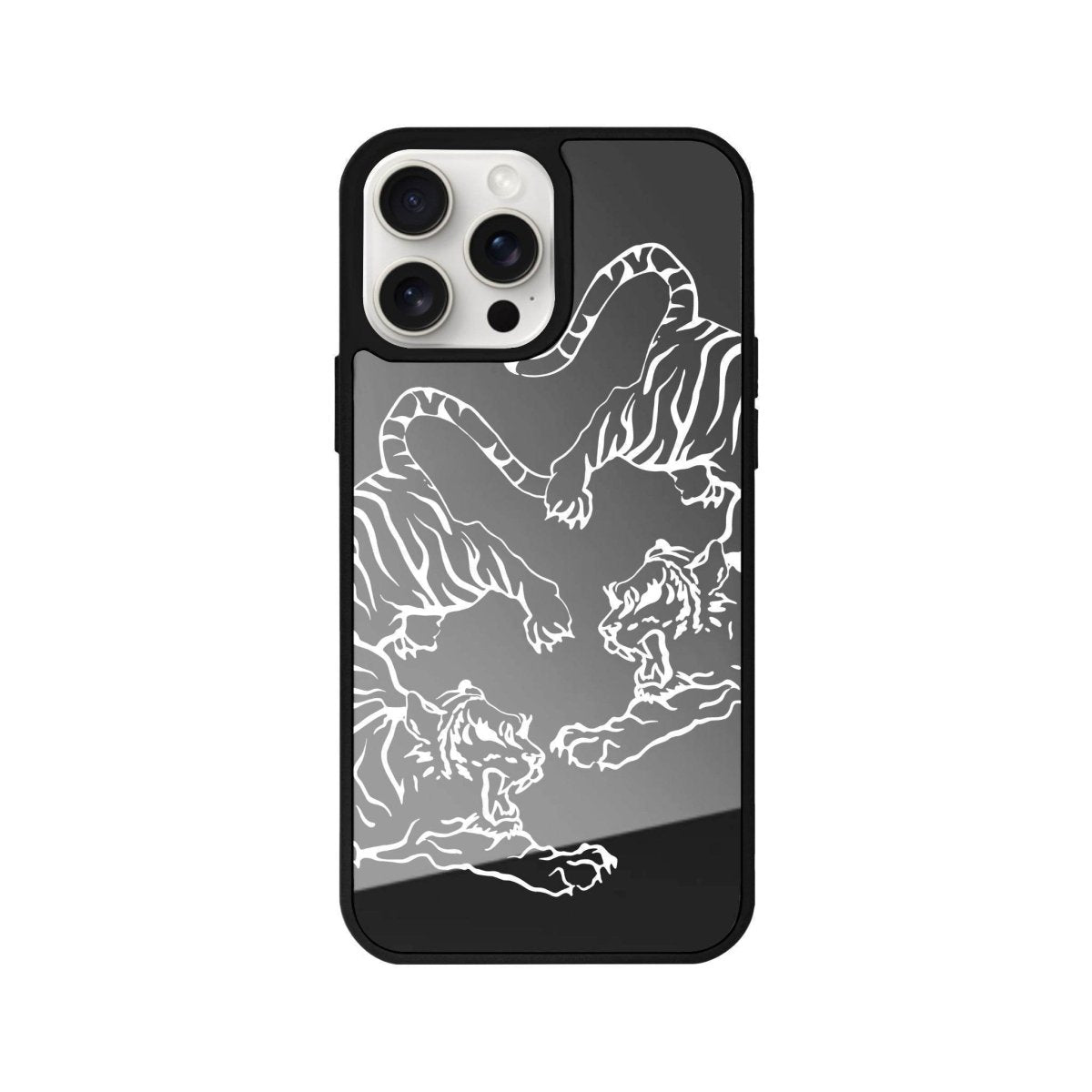 iPhone 14 Plus Tigers Mirror Aynalı Telefon Kılıfı Antrasit - SUMTHINCS